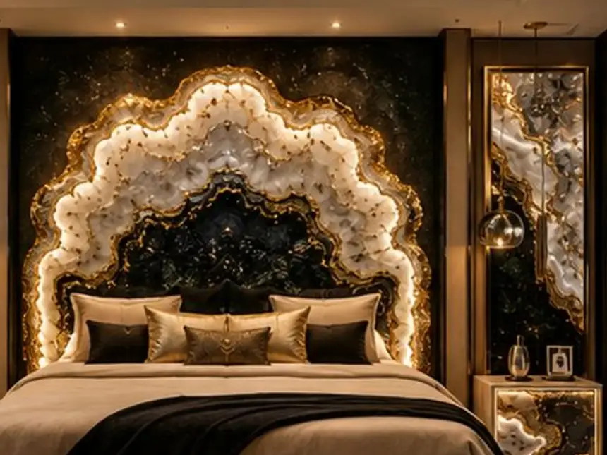 Epoxy Resin Tables – Luminous Resin Headboard