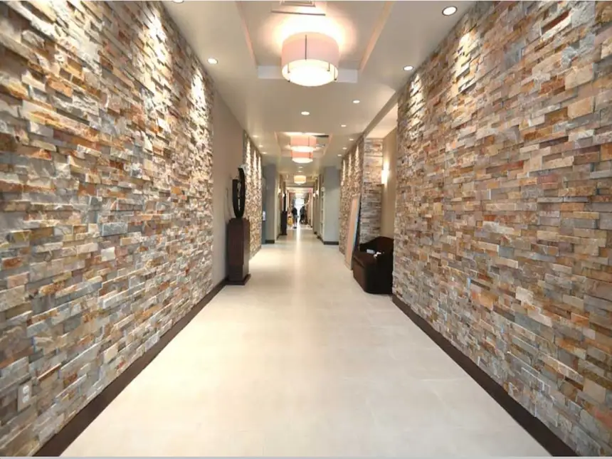 Natural Stone Cladding – Corridor Stacked Stone