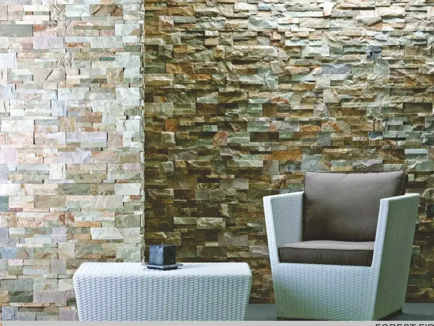 Natural Stone Cladding – Courtyard Mosaic Wall
