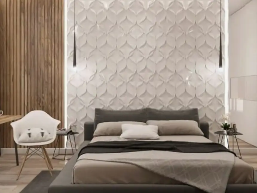 CNC Designer Stone Panels – Diamond Bedroom Backdrop