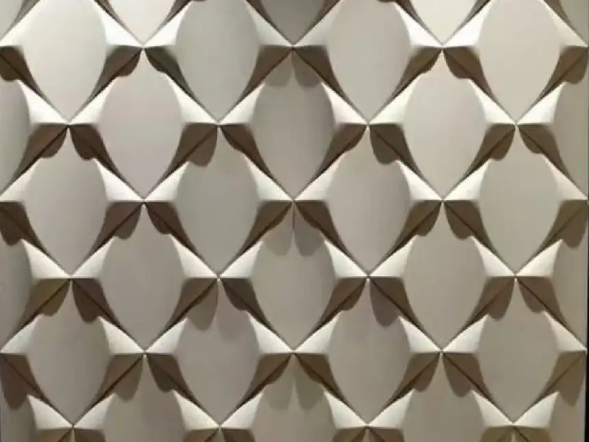 CNC Designer Stone Panels – Faceted Diamond Panel