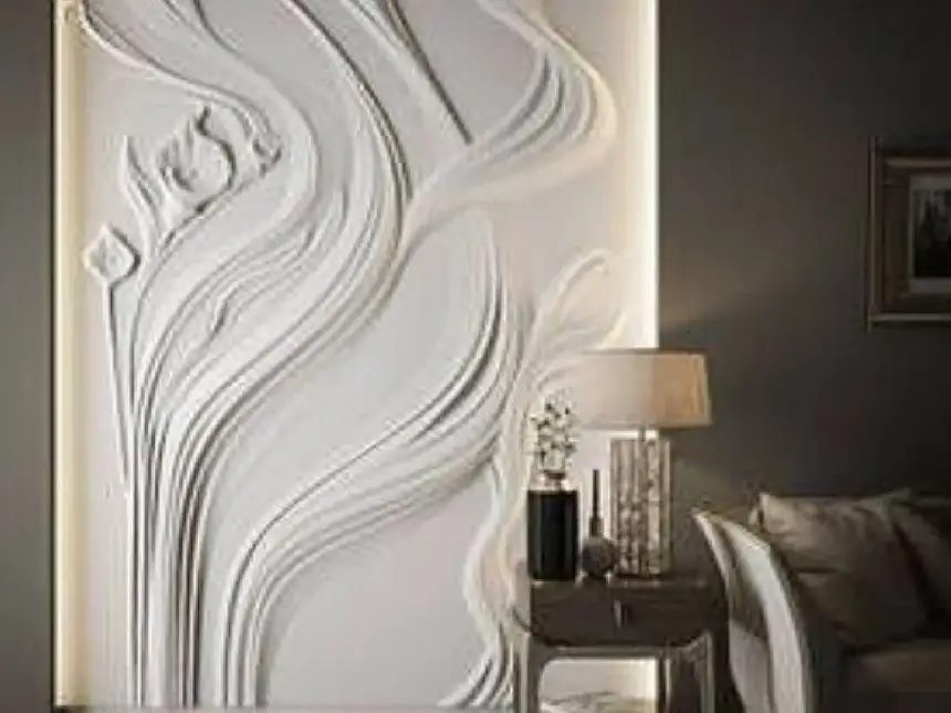 CNC Carved Stone Panels – Flowing Wave Panel