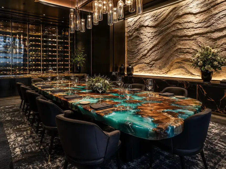 IVA International tiles: Elegant Modern Dining Room Interior