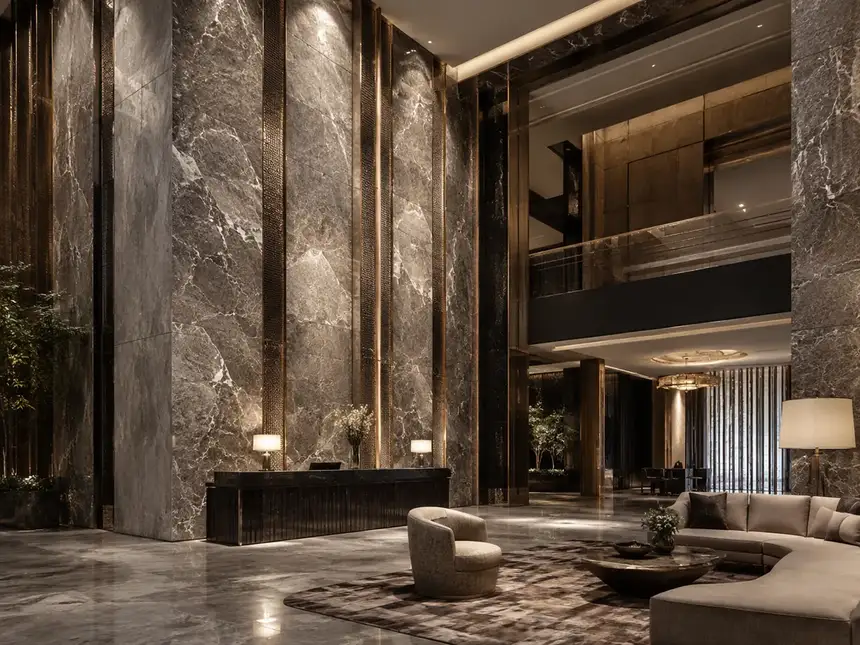 IVA International cladding: Luxurious Hotel Lobby With Modern Elegance