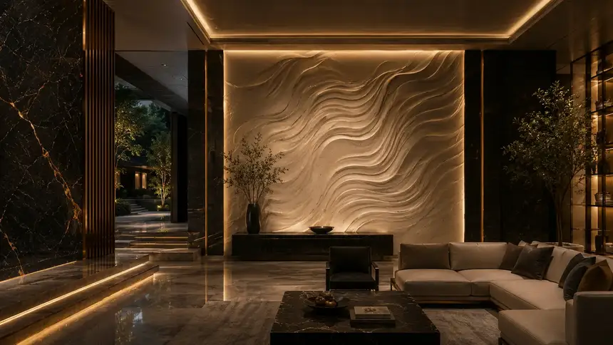 IVA International world: Luxurious Modern Lobby With Elegant Features